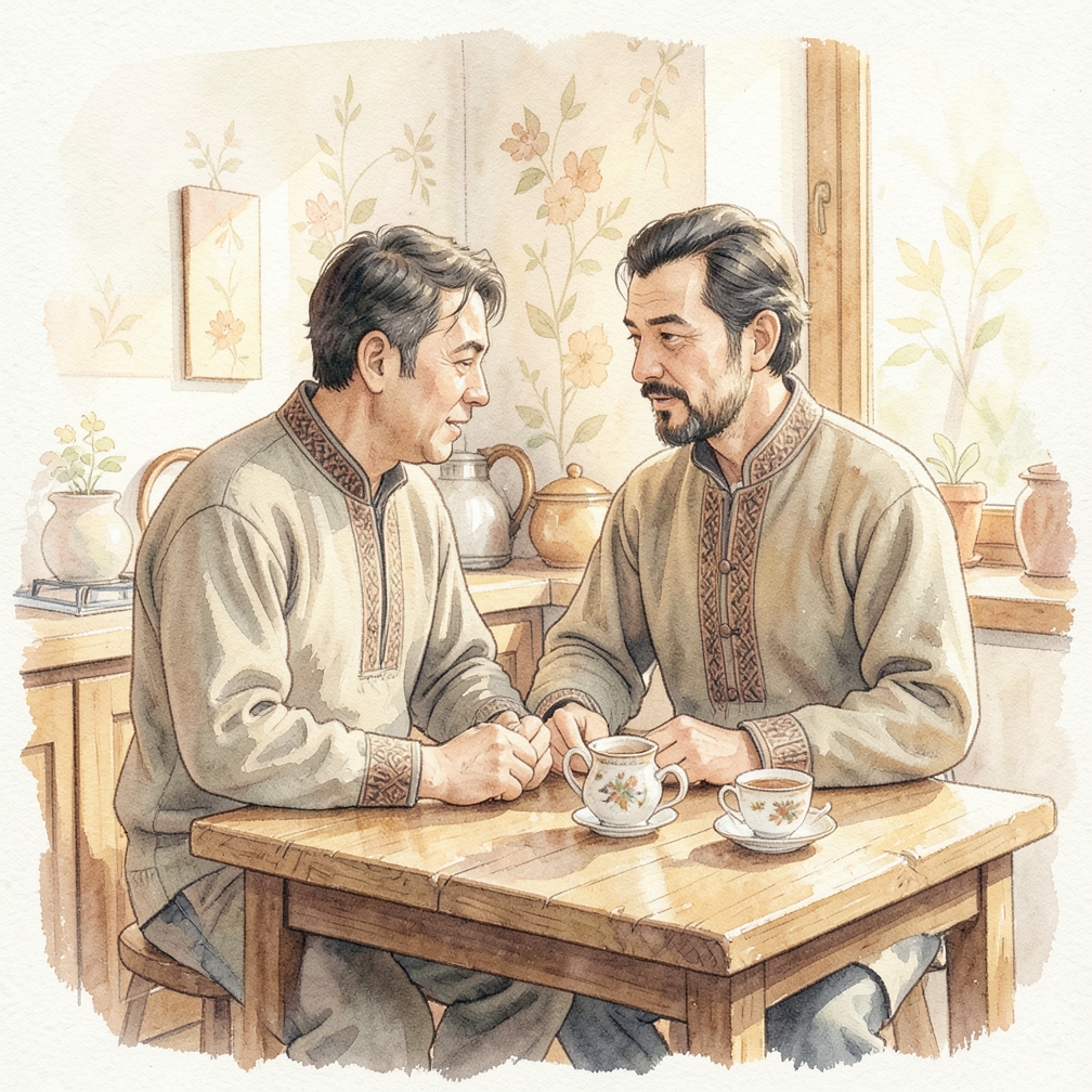 Remind him of happier times. — 2