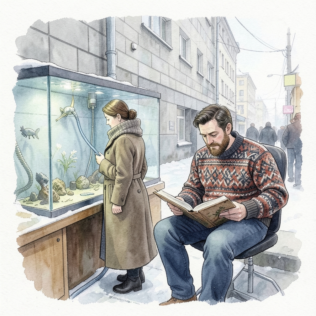 Опустошите воду из аквариума