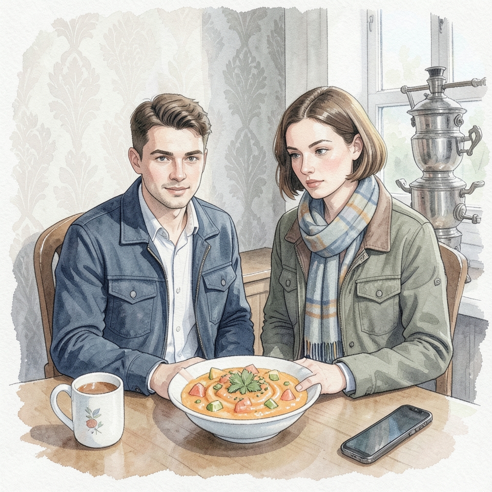 Соус с мелоном пепино и кинзой