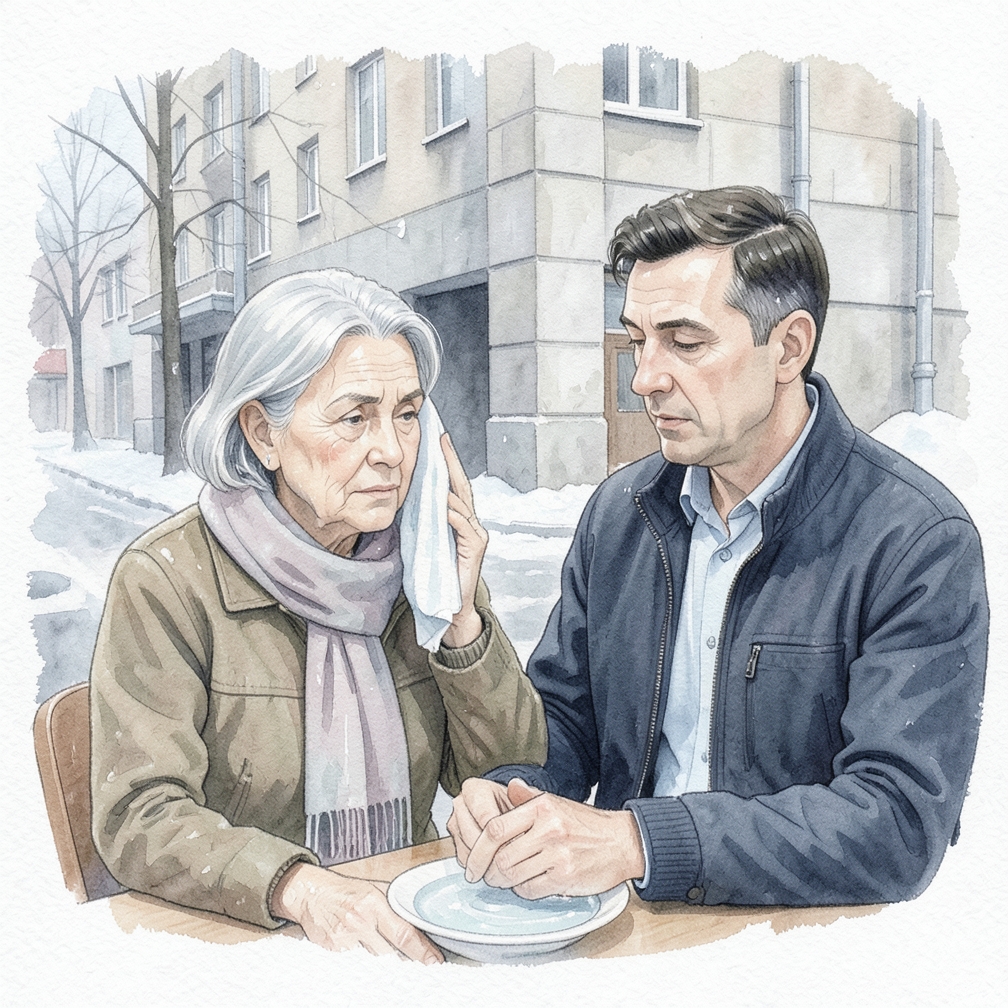 Примените теплую повязку для уха